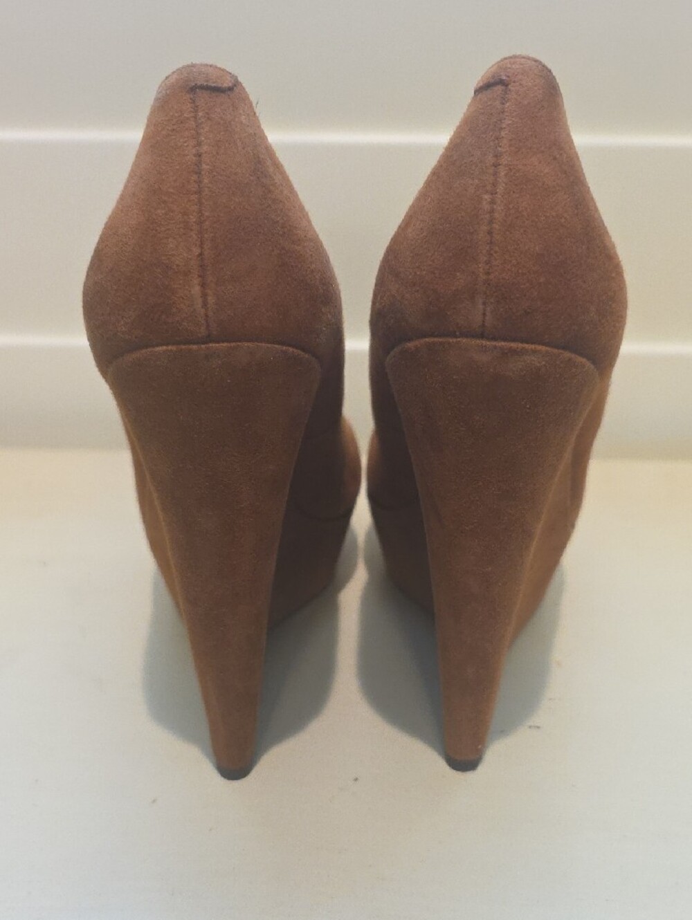 Bakers Suede Tan Platform Pumps - Picture 4 of 5
